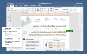 A screenshot of OnlyOffice, a free alternative to Microsoft Office
